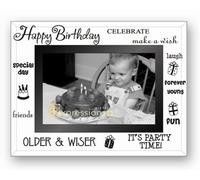 Sixtrees Happy Birthday Glass and Mirror 6x4 Photo Frame