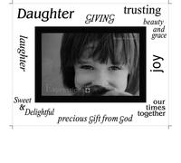Sixtrees Moments Mirror 6x4 Photo Frame - Daughter