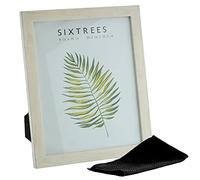 Sixtrees WD-206-80 Laser White Finish 10x8 inch Photo Frame Complete with microfibre polishing cloth