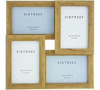 Sixtrees WD205-4C Twilight Oak Multi Aperture Photo Frame for Four 6x4 inch pictures.