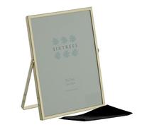 Sixtrees Wiggins Metal Folding Photo Frames, 4 x 6 inch and 5 x 7 inch Sizes, Gold, Silver, Black and White Colours (Gold, 5 x 7 inches)