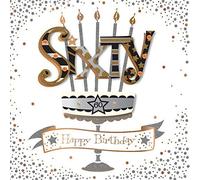 Sixty 60th Birthday Handmade Embellished Greeting Card by Talking Pictures Cards