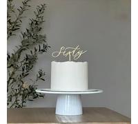sixty Birthday Cake Topper, Gold Acrylic Cake Topper,"Generations of Love" Cheers to 60 Years Old, 60th Anniversary /60th Birthday Party Decorations Supplies