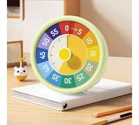 Sixty Minute Desk Visual Timer,Task Reminder,Office with Silent Mode,Meeting Work Clock,home Kitchen Timer for Student,Silent Visual Timer Plastic Mute Kitchen Timer Round Countdown Timer Kitchen Cook