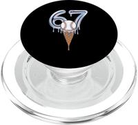 Sixty Seven 67 Baseball Ice Cream Cone Summer PopSockets PopGrip for MagSafe
