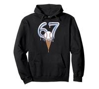 Sixty Seven 67 Baseball Ice Cream Cone Summer Pullover Hoodie