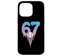 Sixty Seven 67 Baseball Ice Cream Cone Theme Case for iPhone 14 Pro Max