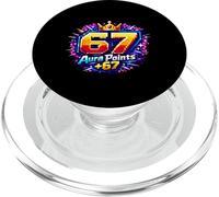 Sixty Seven Aura Points Pixel Gamer Score Level Crown Retro PopSockets PopGrip for MagSafe