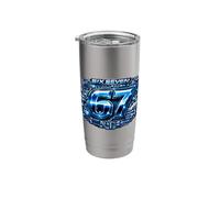 Sixty Seven Number Circuit Board Digital Tech Stainless Steel Insulated Tumbler