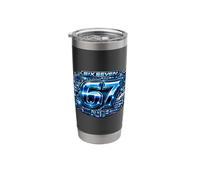 Sixty Seven Number Circuit Board Digital Tech Stainless Steel Insulated Tumbler