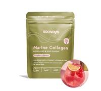 Sixways Wild Marine Collagen Powder, Raspberry Flavour, 28 Servings with Hyaluronic Acid, Vitamin C, Zinc & Vitamin A, Sugar-Free Skin Hair Nails Supplement (182g)