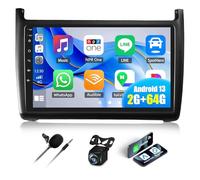 SIXWIN 2G+64G Android Car Stereo for Volkswagen POLO 2011 2012 2013 2014 2015 2016 9 Inch Touch Screen with CarPlay Android Auto Mirror Link Bluetooth GPS Navigation WiFi FM SWC MIC
