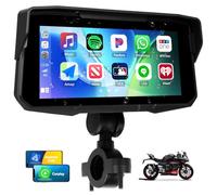 SIXWIN 6.86 Inch Motorcycle GPS Navigation System with Wireless CarPlay & Android Auto, IP68 Waterproof Touchscreen, Bluetooth, Tire Pressure Monitoring, Screen Mirroring for Motorbike