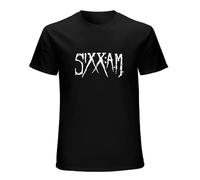 Sixx Am Skin Prayers for The Damned Men's Black T-Shirt Unisex Cotton Tee S