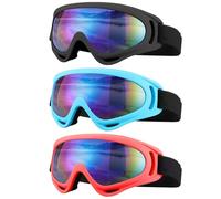 SixYard Ski Goggles, Motorcycle Goggles, 3 Pack Snowboard Snow Goggles for Men Women Adult Youth (Style 5)