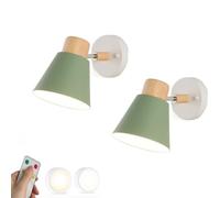 SIYANE 2 Set Battery Powered Bedside Wall Sconce Rechargeable USB LED Wall Light Remote Indoor Cordless Wireless Lamp Adjustable Arm Metals Modern Wall Lighting for Bedroom Living Room