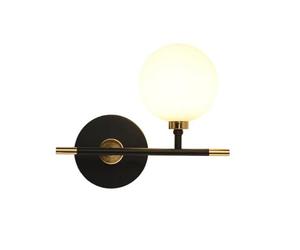 SIYANE Black Gold Wall Light Mid Century Modern Globe Wall Sconce Frosted Ball Milk Glass Wall Lamp Bathroom Light Vanity Fixture Farmhouse Bedside Wall Lighting For Bedroom Living Room Entryway Porch