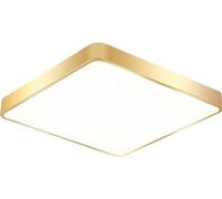 SIYANE Brushed Square Gold Bathroom Ceiling Light Dimmable LED Flush Mount Ceiling Light Modern Low Profile Thin Round Ceiling Lamp for Bedroom Dining Room Kitchen Hallway Living Room Laundry Room