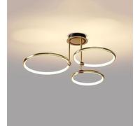 SIYANE LED Dimmable Ceiling Light Modern Ring Circle Flush Mount Kitchen Close to Ceiling Light Fixtures Gold Dining Room Chandeliers for Living Room Dining Room Bedroom Foyer Hall Hotels