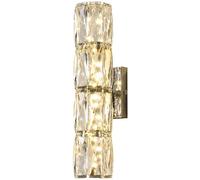 SIYANE LED Linear Bathroom Wall Sconce Modern Crystal Wall Light Bar Chrome Long Vanity Lighting Fixture Over Mirror Luxury Bedroom Wall Mounted Lamp For Living Room Hotel Foyer Porch, Warm White Ligh
