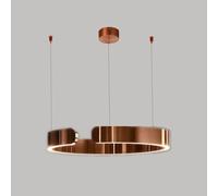 SIYANE Modern LED Pendant Light with Irregular Ring Chandeliers Rose Gold Kitchen Island Light Fixture Contemporary Circular Halo Ceiling Hanging Lamp for Foyer Entryway Living Room Bedroom