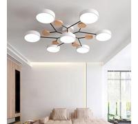 SIYANE Modern Wood Sputnik LED Semi Flush Mount Ceiling Light Fixtures Nordic Molecule White Close to Ceiling Light Living Room Ceiling Lighting for Bedroom Dining Room Office Kitchen, Green Gray