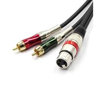 SiYear XLR Female to 2 x Phono RCA Plug Adapter Y Splitter Patch Cable, XLR Female 3 Pin to Dual RCA Male Plug Stereo Audio Cable Connector(3M/10FT)