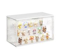Siyecioa 3 Tier Acrylic Display Case for Collectibles with LED Light, Clear Display Box with Magnetic Door for Action Figures, Miniatures, Popmart, Blind Box, Pop Figure 36×22×18cm