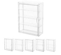 Siyecioa 4 Tier Acrylic Display Case for Collectibles, Clear Display Box with Magnetic Door for Action Figures, Popmart, Miniatures Figurines, Blind Box, Pop Figure, Model Car (39×29×12cm)