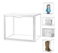 Siyecioa Acrylic Display Case for Collectibles, Transparent Acrylic Display Box with Door, Organizer & Protectors for Pop Figures, Funko Pop、Blind Box、Lego、Minifigure Figurines、Trophy(45 x 33 x 33 cm)