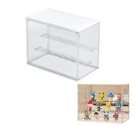 Siyecioa Display Case, Acrylic Display Cabinet, Glass Showcase, Small Display Cabinet with Door for Action Figures, Toys, Mini Figures, Collectable Figures, Self-Assembly with 2 Layers (30 x 24 x 17.9