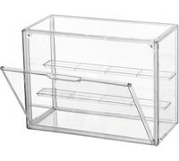 Siyecioa Display case, acrylic display case, glass display case with door for action figures, toys, figures, model cars, collectible figures, self-assembly with 2 layers (36 x 27 x 17 cm)