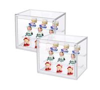 Siyecioa Display Case for Collection, Transparent Display Box, Storage Box, 2 Shelves Acrylic Display Case for Lego, Pop Figure, Model, Action Figure (27×17×21.5cm)