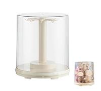 Siyecioa Rotating Clear Display Case 360° for Large Doll Keychains, Hanging Display Case, Storage Box for Dolls, Display Stand for Plush Dolls, Blind Box Figures, Action Figures, Soft Toys