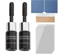Siyinzu Automotive Headlamps Restoration Fluid Windshield Chip Repair Kit,2PCS Glass Scratch Remover,Windscreen Scratch Repair Kit,Automotive Windshield Tool for Fix Chips,Nano Glass Repair Fluid