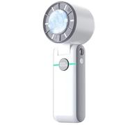 SIYOMG Portable Handheld Turbo Fan with Ice Cooler, 5000mAh 13 Hours Battery Life Rechargeable Personal Fan with 5 Speeds,Foldable,LED Display for Travel, Outdoor, Office