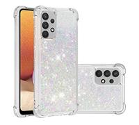 SIYOPINPFY Compatible With Samsung Galaxy A32 4G Case Glitter for Women Girly Moving Liquid Glitter Sparkle Silicone Bumper Protection Case Compatible With Samsung Galaxy A32 4G - Love Colorful YB