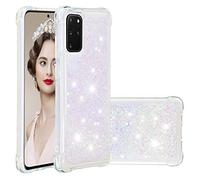 SIYOPINPFY Compatible With Samsung S20+ Plus 5G Case Glitter for Women Girly Moving Liquid Glitter Sparkle Silicone Bumper Protection Case Cover for Samsung Galaxy S20+ Plus 5G - Love Colorful YB