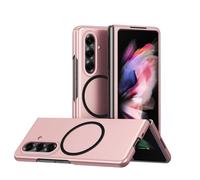 SIYOPINPFY Cover for Samsung Galaxy Z Fold 7 Magnetic Case, [Compatible with Magsafe] Skin Feeling Slim Frosted Full Body Hard Cover, Shockproof Hinge Protective Case for Galaxy Z Fold 7, Pink FG