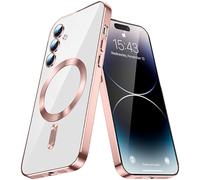 SIYOPINPFY Magnetic Clear Case for Huawei Mate 20 Pro, Transparent Anti-Yellow Case with Wireless Charging Compatible [Bulid in Camera Cover] Slim Fit Cover for Huawei Mate 20 Pro Rose Gold CX