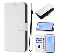 SIYOPINPFY Wallet Case for Samsung Galaxy A36 5G - Flip Folio Book Fashion Covers Genuine Leather Case [3 Cash Card Slots] [Magnetic] Shockproof Women Men Cover for Samsung A36 5G - White YBD