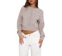 Siyova Women's Cardigans Knitted Long Sleeve Button Down Lightweight Soft Cardigan Sweater Solid Color Crew Neck Knit Tops for Autumn Winter Spring (Lotus Root Pink, XL)