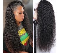 Siyun Show 30 Inch Wavy HD Lace Wig 180 Density HD Transparent Curly Lace Front Pre Fringed 13x4 Deep Wave Curly Lace Front Glueless Pe