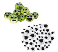 SIYUPU 100 Pcs Googly Eyes, Googly Eye Wiggly Eyes Stick On Googly Eyes Adhesive Big for Arts & Crafts Supplies for Small, Medium & Large for DIY Scrapbooking Crafts