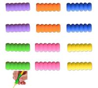 SIYUPU Pencil Grips for, 12 Pcs Pen Grips for Adults Foam Pencil Grips for and Adults Easy Grip Pencils for Handwriting, 6 Colours Pen Holder Grips for Relieving Fingers