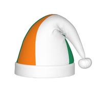 sizaCVC Festive Flag of Cote d'Ivoire Print Santa Hat for Kids â€“ Soft Plush Christmas Hat, Perfect for Holiday Parties, Xmas, New Year