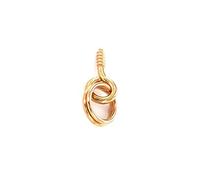 Size 0 Copper Picture Wall Hanging Screw Eye + Ring - 25 Pack