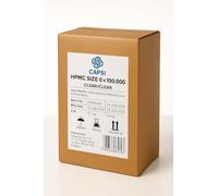 Size 0 HPMC Empty Capsules Bulk 100,000 - Vegan Clear Cellulose Capsules - Plant-Based, Odourless, Premium Quality by CAPSI