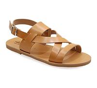 Size 10 Beige Emmanuela Ancient Greek Style Leather Fisherman Sandals for Men, Handmade Leather Open Toe Men's Sandals, Quality Adjustable Buckle Summer Shoes Black, Brown, Beige