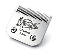 Size 10 Detachable Pet Grooming Clipper Blade with Ceramic Cutter, 1.5mm 1/16 Inch Cut Length, Silver, Compatible with Andis, Oster A5, Wahl KM10, 1 Pack